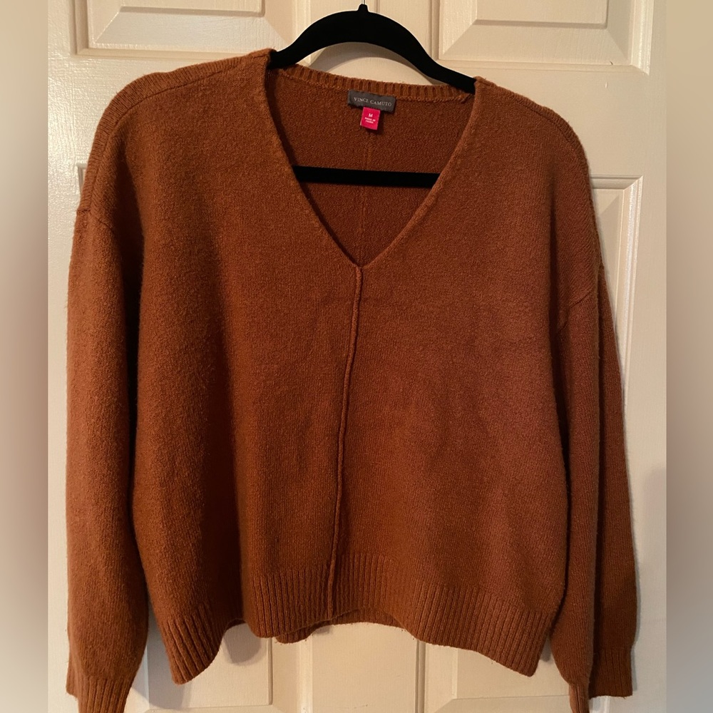 Vince Camuto Pullover V-Neck Sweater, Orange